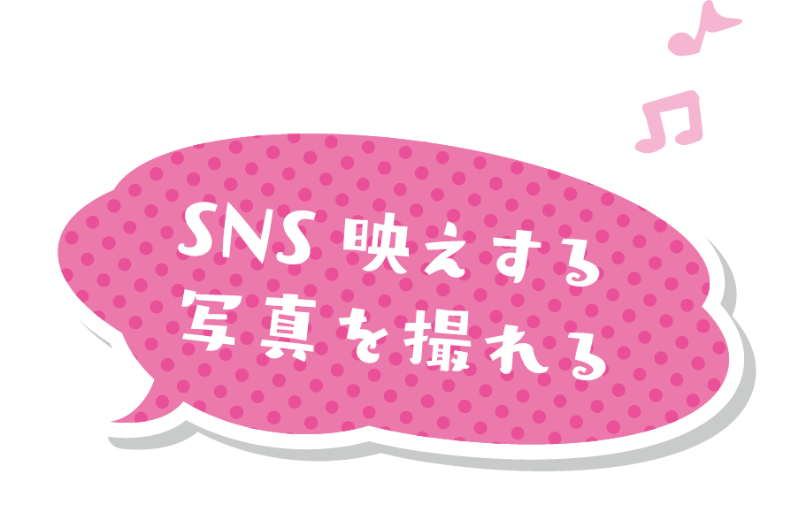 SNS映えする写真を撮れる